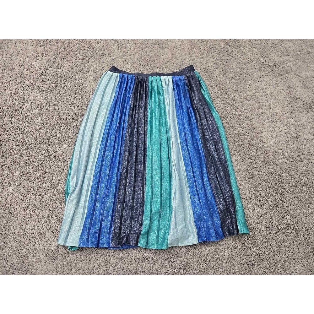 Maeve  Anthropologie‎ Sunburst Skirt Womens S Shimmer Metallic Pleated Boho